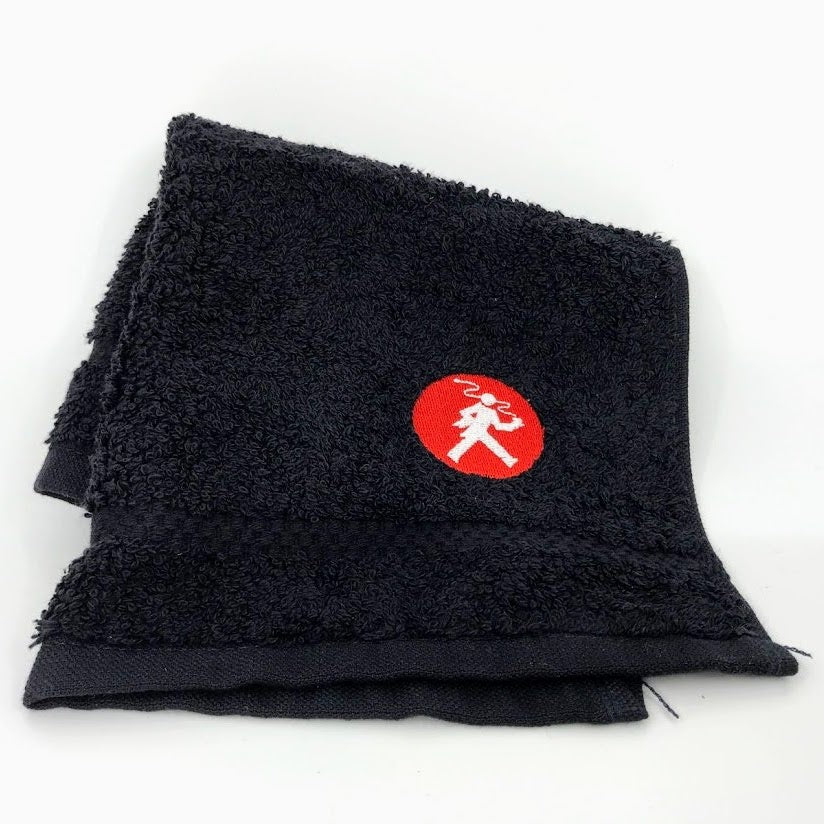 Olympia Black Towel with logo - 500070