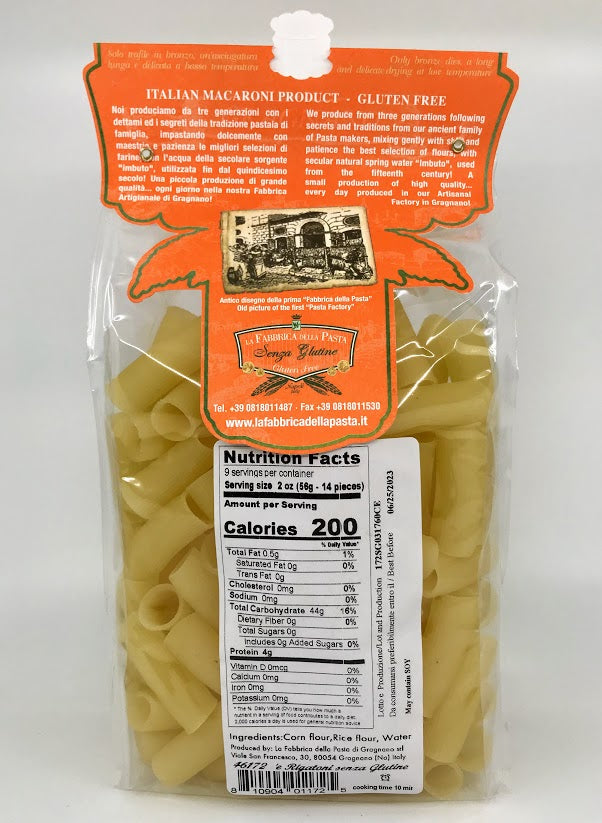 La Fabbrica Della Pasta Sensa Glutine - Rigatoni - Gluten Free - 500g (17.6 oz)