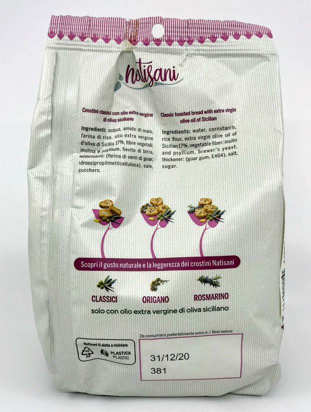 Natisani - Crostini Classici - Gluten Free - 130g (4.58 oz)