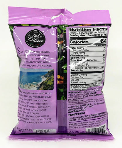 Fida -  Gocce Hard Filled Candy Licorice Flavored - 127g (4.5 oz)