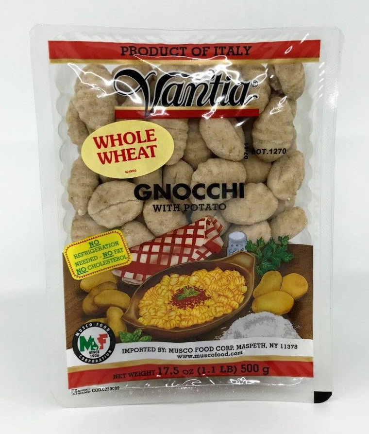 Vantia - Gnocchi with Potato - Whole Wheat - 500g (1.1lb)