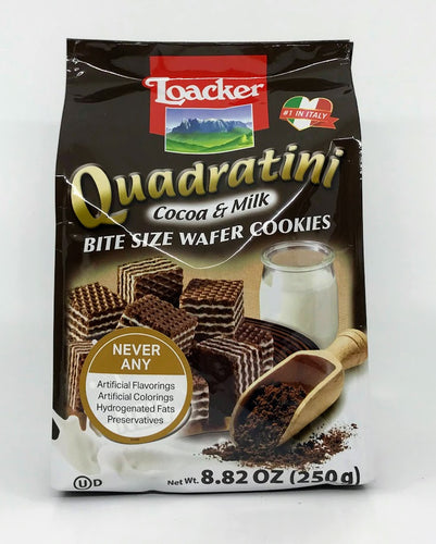 Loacker - Quadratini Cocoa & Milk Wafers - 250g (8.82oz)
