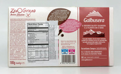 Galbusera - Zero Grano -  Senza Glutine - Chocolate Wafers - 180g (6.3oz)