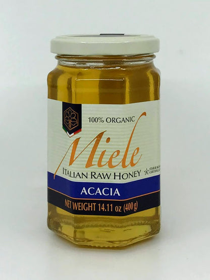 Adi Apicoltura - Miele Italian Organic Raw Honey - Acacia - 400g (14.11 oz)