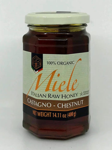 Adi Apicoltura - Miele Italian Organic Raw Honey - Castagno - Chestnut - 400g (14.11 oz)