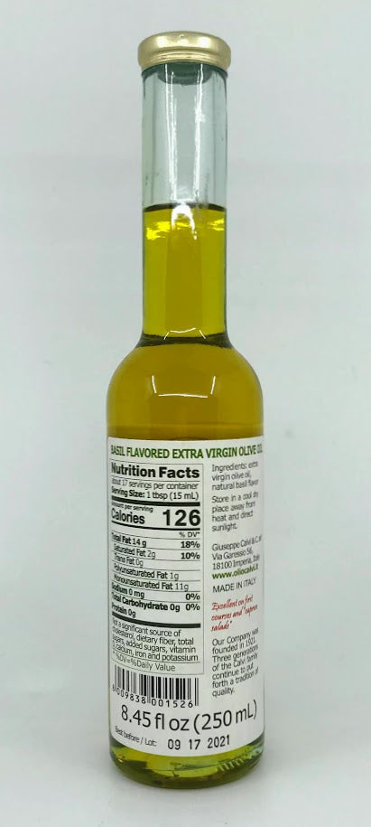 Calvi - Basil Flavored Extra Virgin Olive Oil - 250ml (8.45 fl. oz)