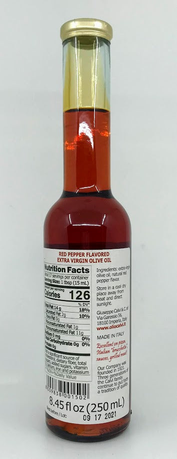Calvi - Red Pepper Flavored Extra Virgin Olive Oil - 250ml (8.45 fl. oz)