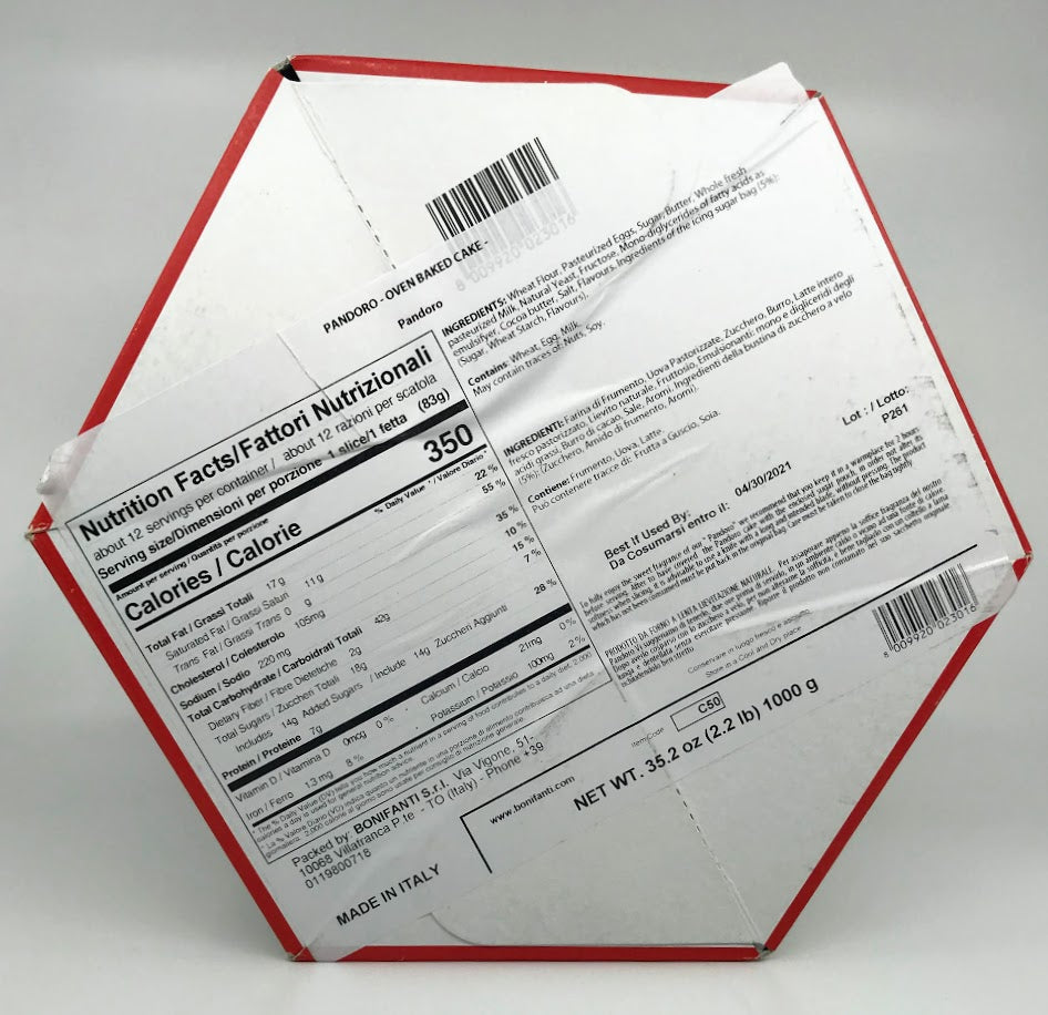 Bonifanti - Pandoro Classico Box - 1000g (2.2 lbs)