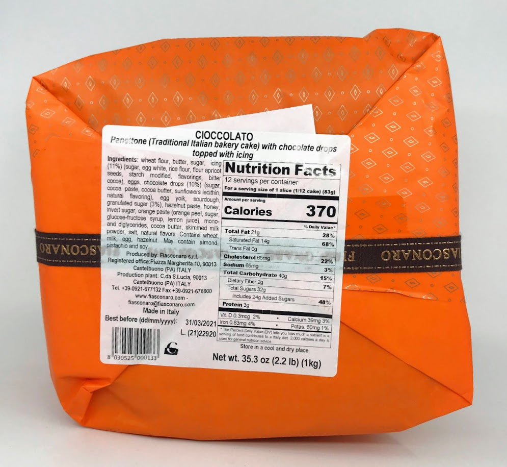 Fiasconaro - Panettone al Cioccolato - 1000g (2.2 lbs)