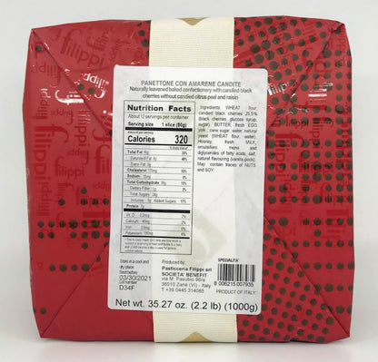 Filippi - Panettone con Amarene - 1000g (2.2 lbs)