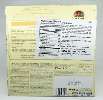 Tre Marie - Pandoro Magnifico - 1000g (2.3 lbs)