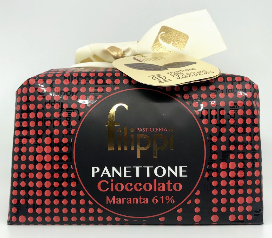 Filippi - Panettone con Cioccolato Maranta 61% - 1000g (2.2 lbs)