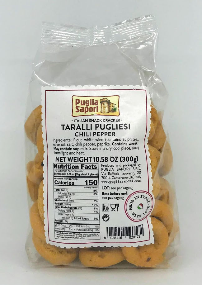 Taralli - Pugliesi Chili Pepper - 300g (10.58 oz)