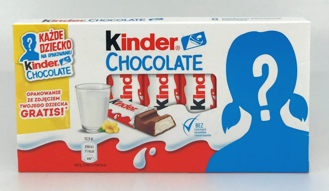 Kinder - Cioccolato 8 Bars - 100g