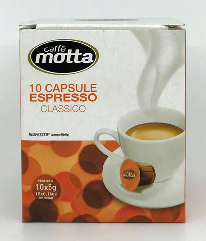 Motta Classico Capsules - 10/Bag - Compatible with Nespresso® Machines