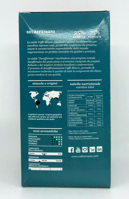 Mauro - Decaffeinato E.S.E. Pods - 18 ct