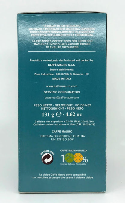 Mauro - Decaffeinato E.S.E. Pods - 18 ct