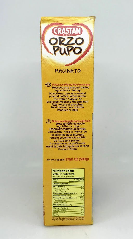 Crastan - Orzo Pupo Macinato 500g (17.5oz)