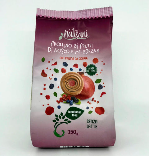 Natisani - Frollini ai Frutti Di Bosco e Melograna - Gluten Free/Dairy Free - 150g (5.30 oz)