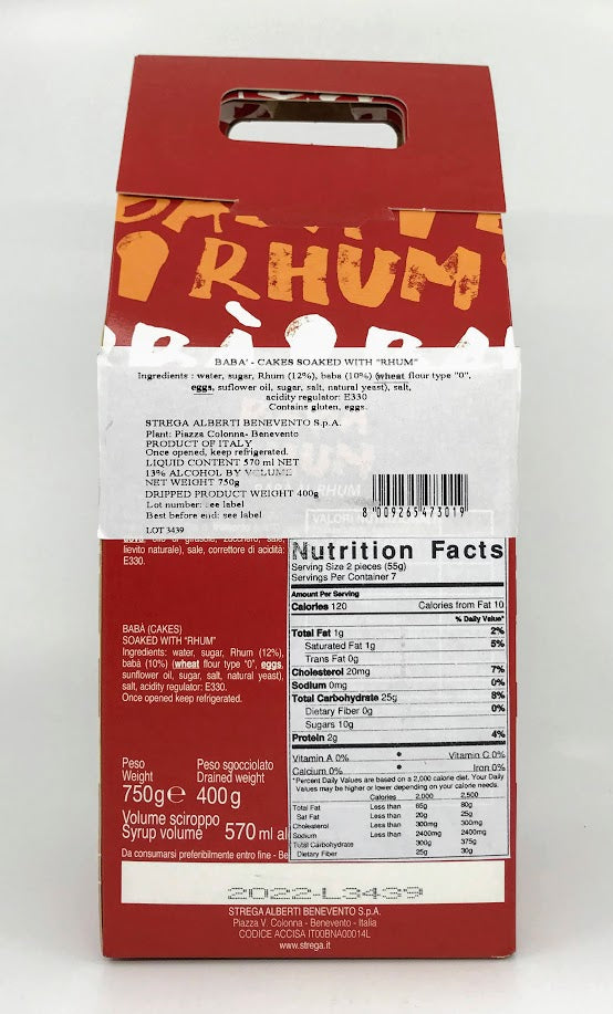 Alberti - Baba'  Rhum  in Glass Jar - 750g