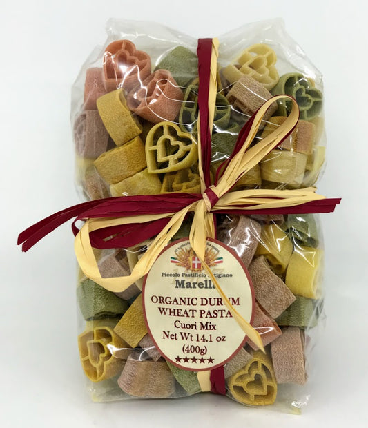 Marella - Organic Durum Wheat Pasta - Cuori Trio Colors - 400g