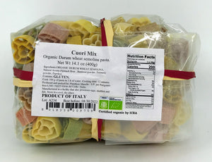 Marella - Organic Durum Wheat Pasta - Cuori Trio Colors - 400g