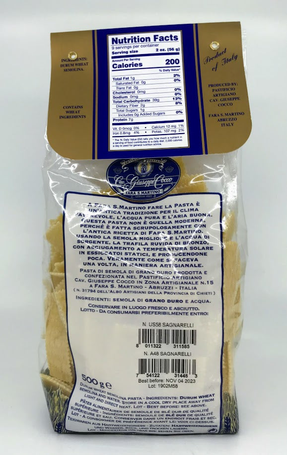 Giuseppe Cocco -  Sagnarelli - 500g (17.60 oz)