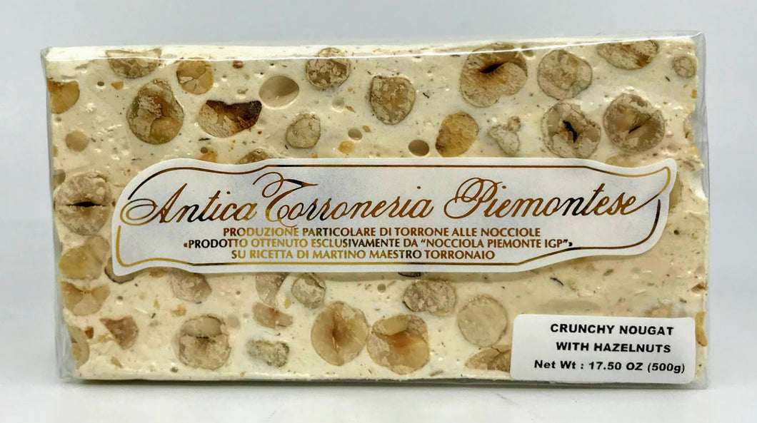 Antica Torroneria Piemontese  - Torrone Hazelnut Block - 500g (17.5 oz)