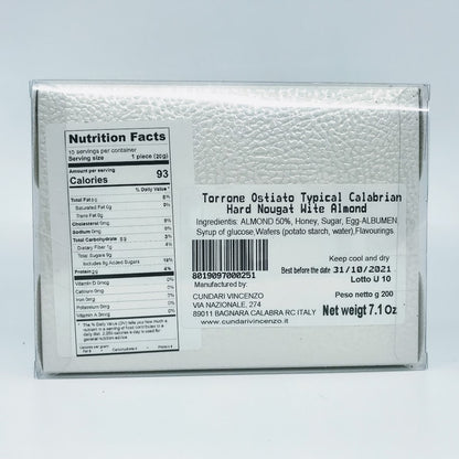 Cundari - Typical Calabrian Hard Nougat - 200g (7.1oz)