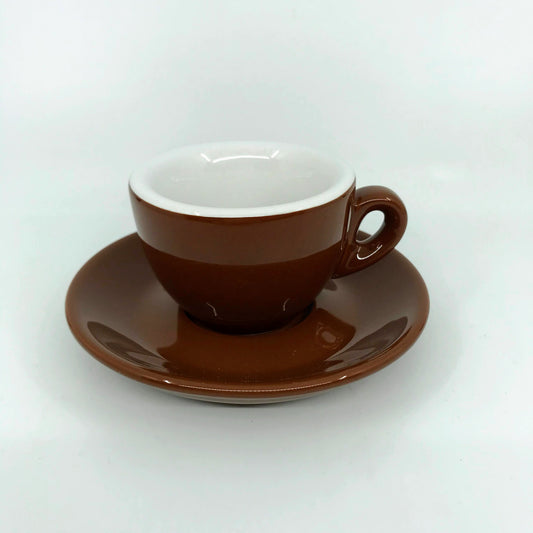 Nuova Point - Sorrento - Brown - Espresso Cups & Saucers - Set of 6