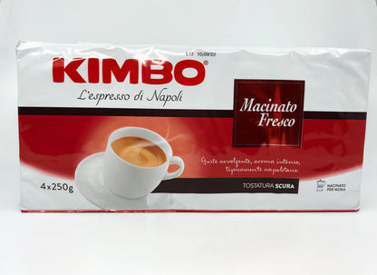 Kimbo Macinato Fresco Brick - (4 x 250gr) Dark Roast