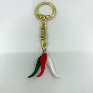 Italian Horn -3 Horns Tri-color - Keychain