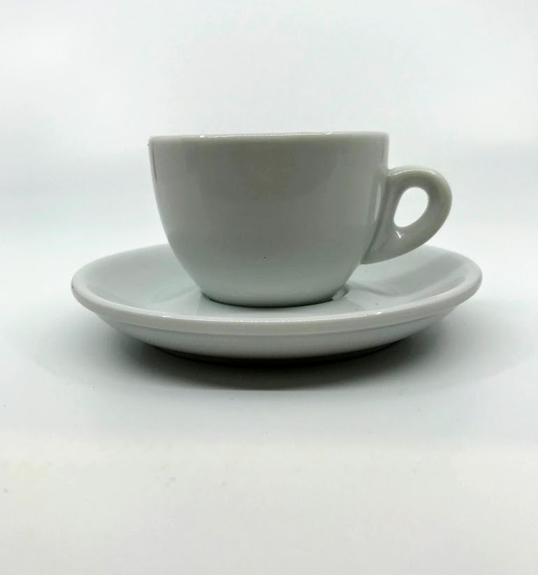 Nuova Point SWT6CP Sorrento White Porcelain 6 Piece Espresso Cup Saucer Set 6 Tazze Caffe C P Set of 6 Cups and 6 Matching S
