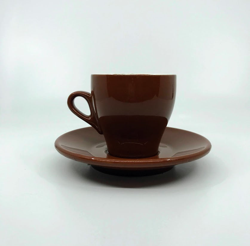 Italian Brown Cappuccino Cups Set 6 made in italy just like nuova point