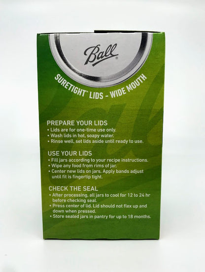Ball - Wide Mouth Lids and Bands - 12 Lids and Bands