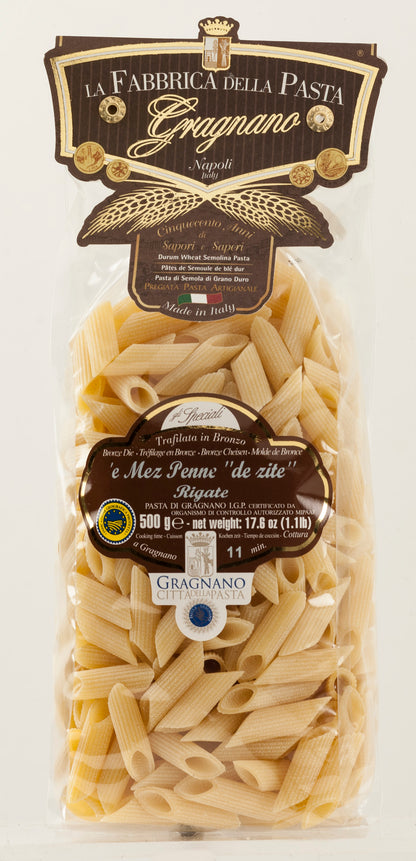 La Fabbrica Della Pasta Di Gragnano - E Mezze Penne Rigate - 17.6 oz