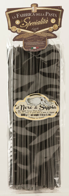 La Fabbrica Della Pasta Le Specialita - Linguine Al Nero Di Seppia - 500g (17.6 oz)