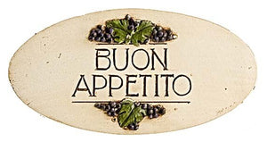 Buon Appetito w. grapes - Wall Plaque