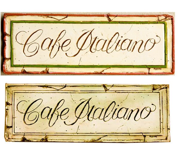 Cafe Italiano - Wall Plaque