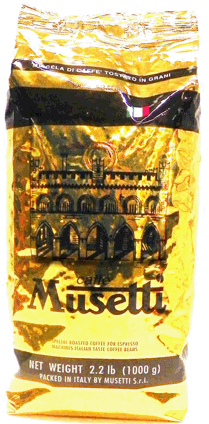 Caffe Musetti - 100% Arabica - Whole Beans - 2.2 lb Bag