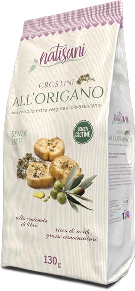 Natisani - Crostini All'Origano - Gluten Free - 130g (4.58 oz)