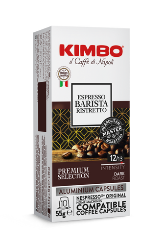 Kimbo Barista Ristretto (#12) - Espresso Capsules - 10 Capsules ( Aluminum) - Compatible with Nespresso® Machines