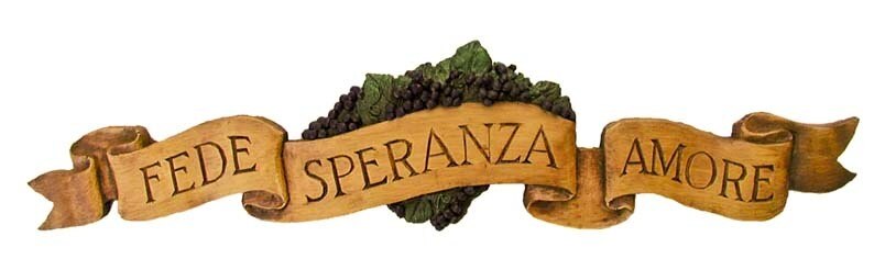 Fede speranza amore - (Faith Hope Love) - Wall Plaque