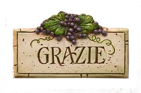 GRAZIE - Wall Plaque