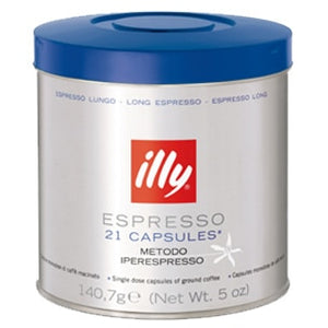 illy iperEspresso Capsules - Lungo -  21 Capsules (Blue)