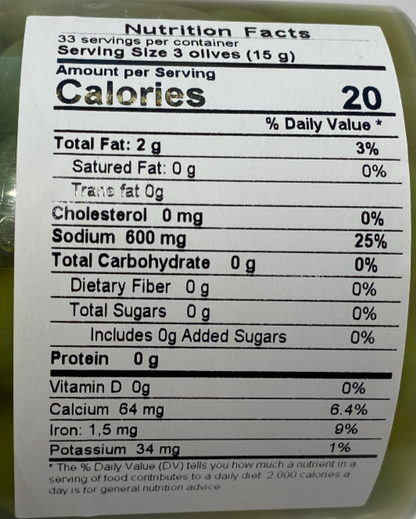 Madre Sicilia - Olive Verdi In Salamoia Dolci Castelvetrano - 17.6 oz