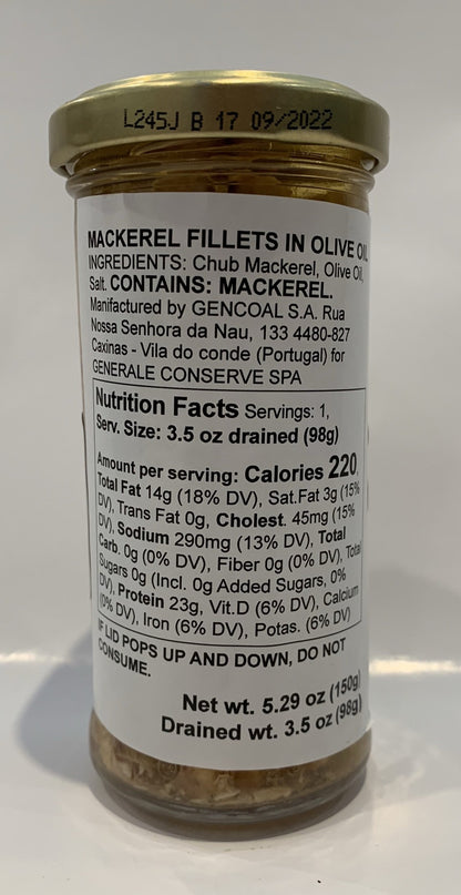 AS do MAR - Filetti Di Sgombro - 150g (5.29 oz)