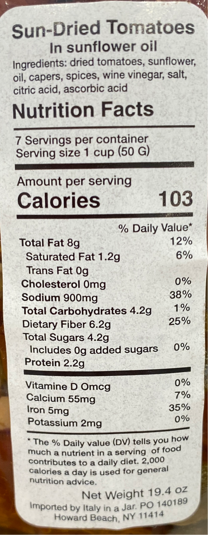 Natura E Bonta` - Pomodori Secchi - 19.40 oz