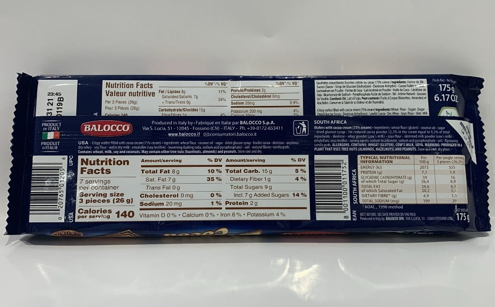 Balocco - Cocoa Wafers - 175g (6.17 oz)