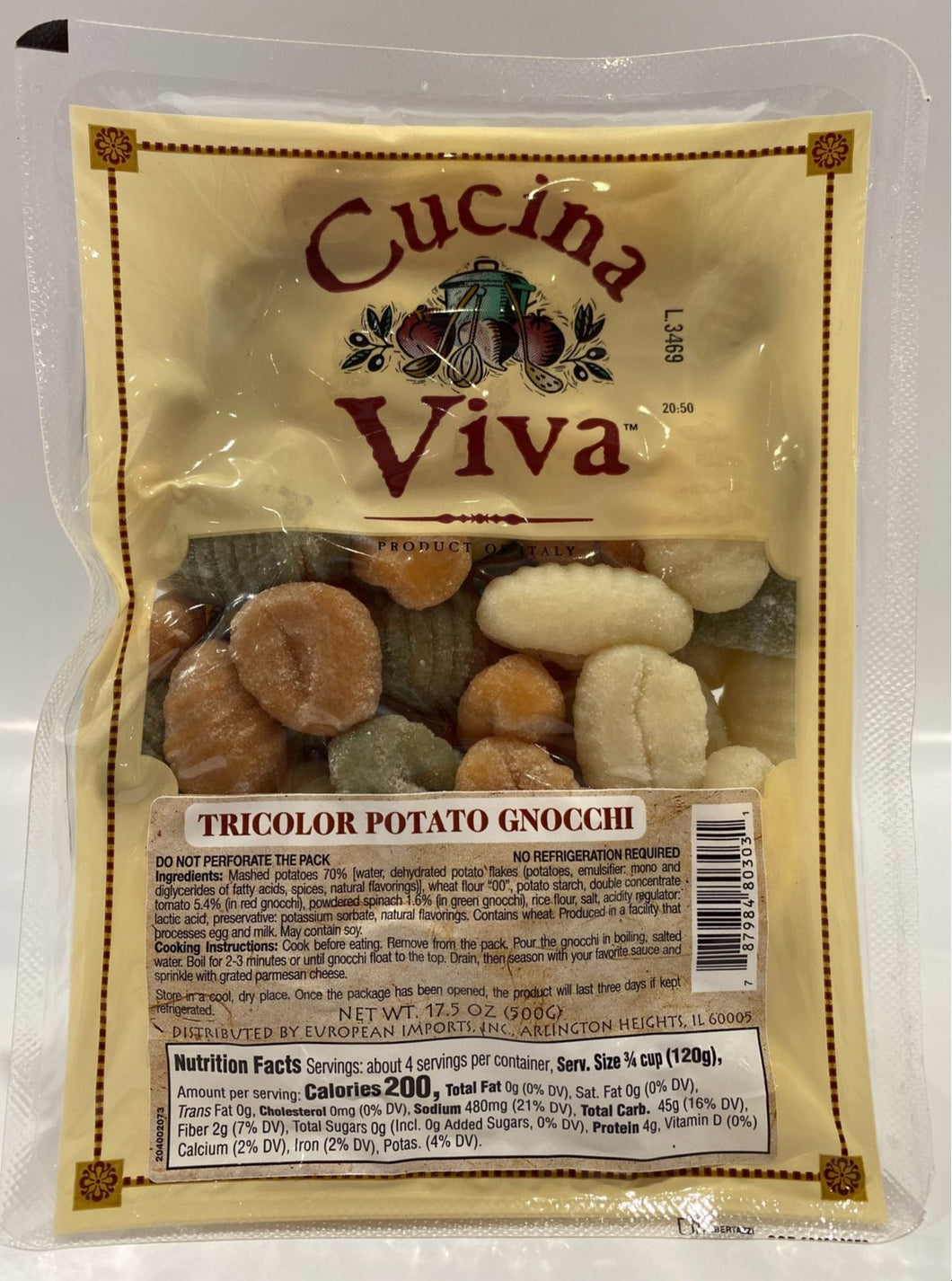 Cucina Viva - Tricolor Potato Gnocchi - 17.5 oz